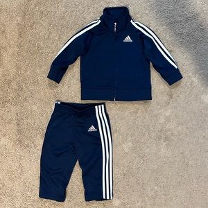 Adidas two piece track suit, 9 M